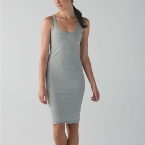 Lululemon Go For It Dress - Hyper Striped Heathered Medium Gray